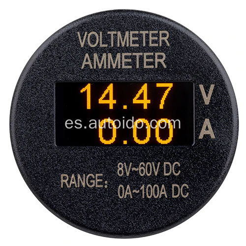 Pantalla de amperímetro de voltímetro dual dual de 8-60V OLED